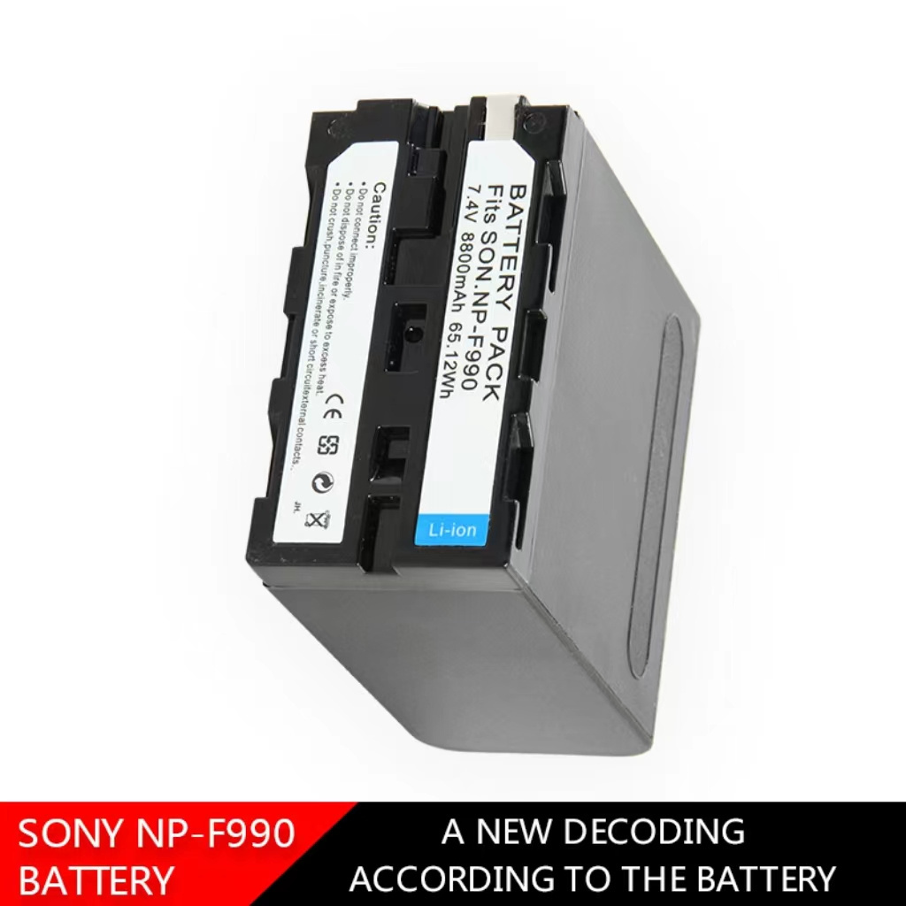 13400mah NP-990 Replace camera battery For Sony Camcorder HXR-MC1500C NEX-EA50 MC2500C DSR-PD198P HVR-Z7C NX3 5 LED Video Light