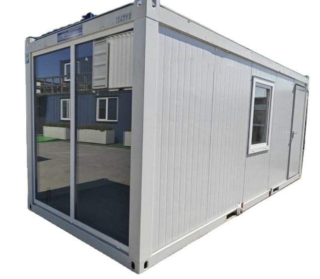 Portable Prefab Living Flatpack pre fabricated office shipping container frame 20 ft tiny houses design