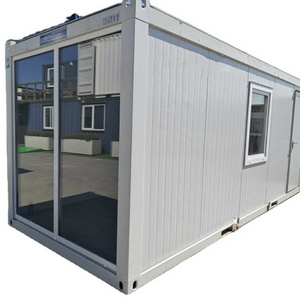 Portable Prefab Living Flatpack pre fabricated office shipping container frame 20 ft tiny houses design