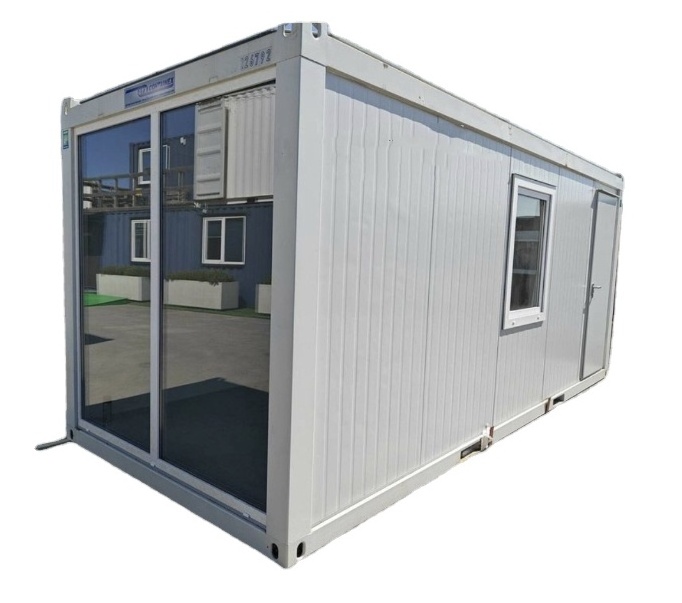 Portable Prefab Living Flatpack pre fabricated office shipping container frame 20 ft tiny houses design