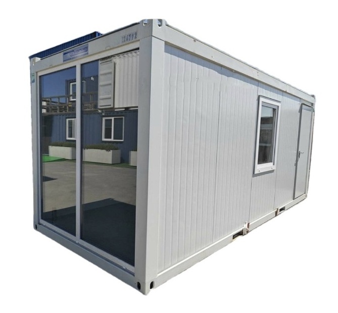 Portable Prefab Living Flatpack pre fabricated office shipping container frame 20 ft tiny houses design