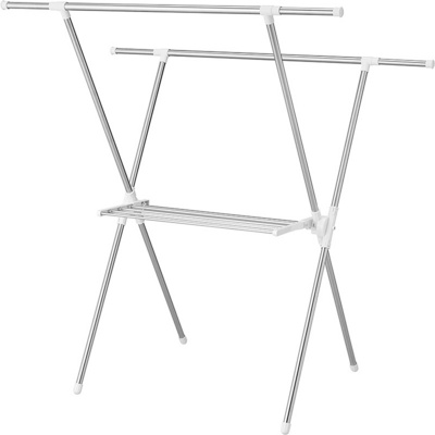 Sturdy drying rack Folding Compact Space Saving Clothes Airer Double folder Drying rack