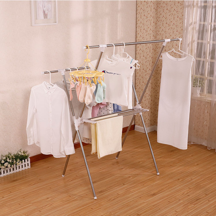 Sturdy drying rack Folding Compact Space Saving Clothes Airer Double folder Drying rack