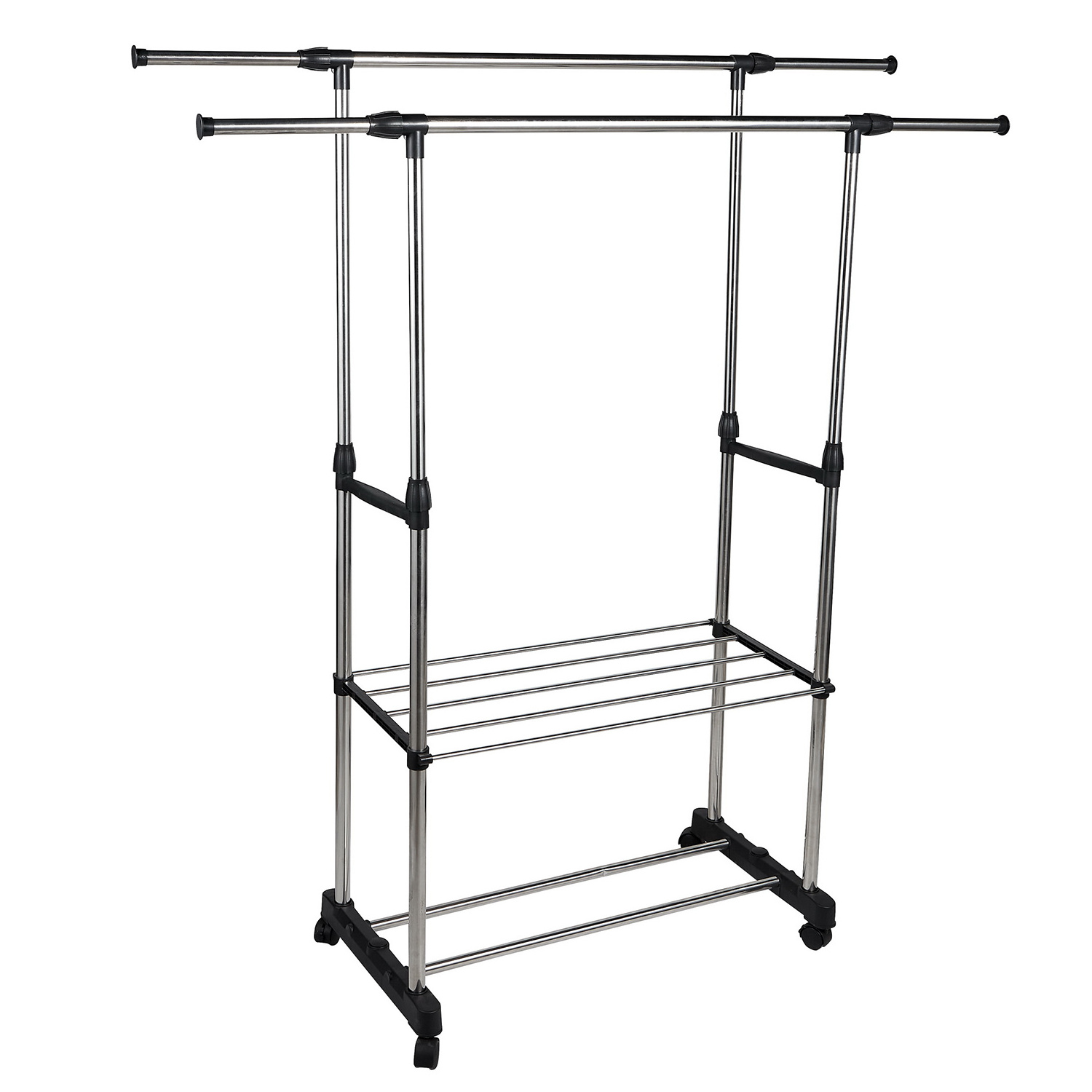 20kg Heavy Duty extendable Clothes Horse  move with 4 wheels Clothes Drying Rack