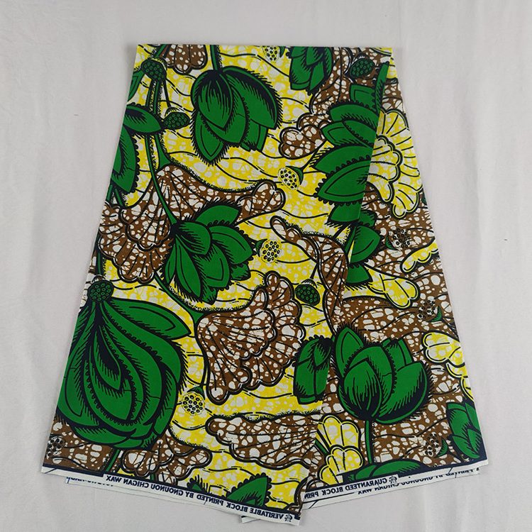 Pagne Guaranteed Veritable Real Wax Print Fabric 6 Yards Print 100% Cotton African Wax Fabric