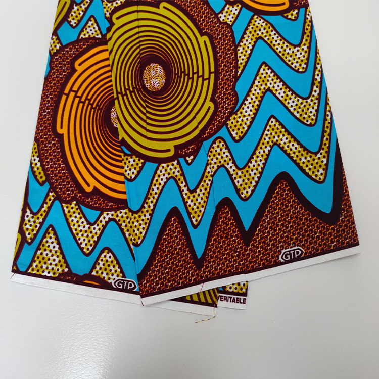 Wholesale of factory Ghana GTP  african wax print hollandais fabric for for grment