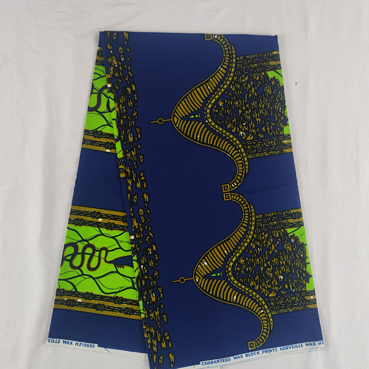 Pagne Guaranteed Veritable Real Wax Print Fabric 6 Yards Print 100% Cotton African Wax Fabric