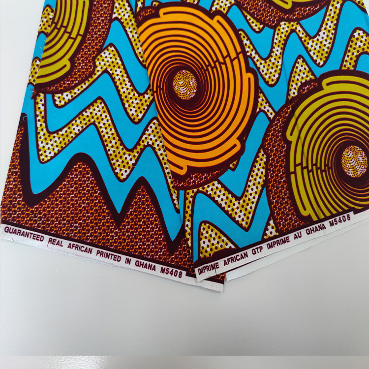 Wholesale of factory Ghana GTP  african wax print hollandais fabric for for grment