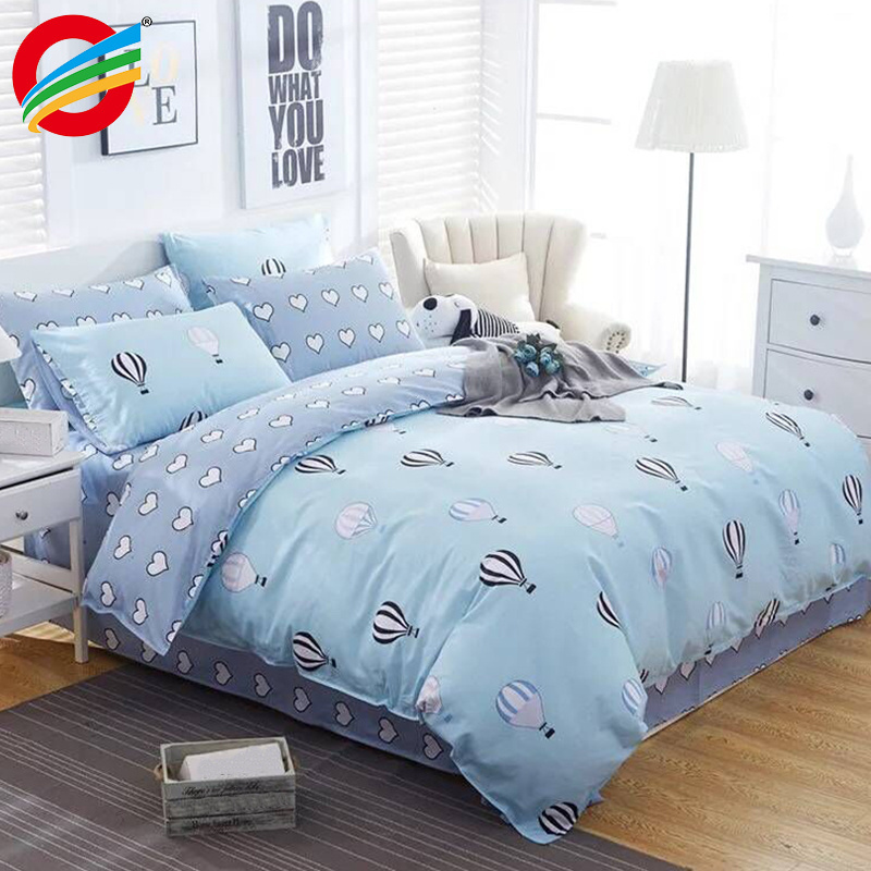 luxury direct factory made 100% cotton bed sheet comforter set fabric bed sheet