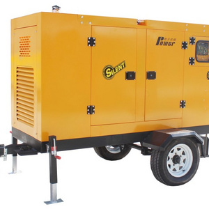 4 wheels diesel generator trialer type 100kw power generator 125kva portable generator