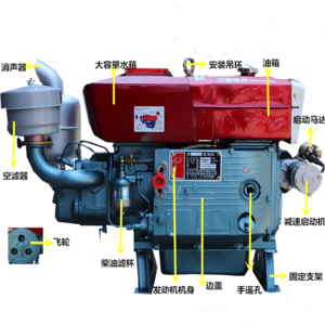 ZH2110D 27hp 2 cylinder 4 stroke diesel engine