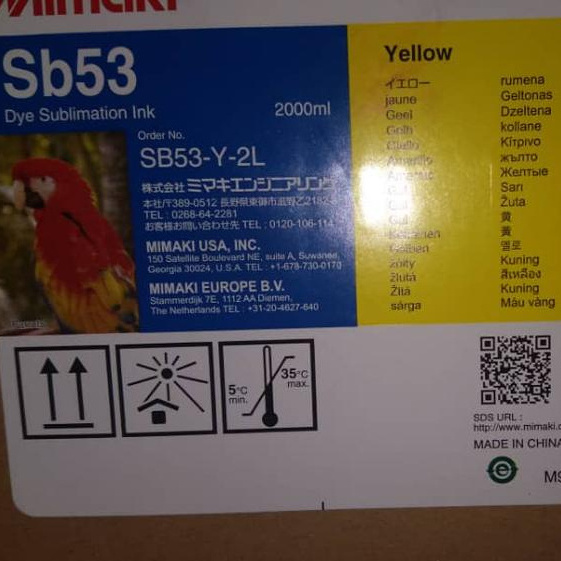 Japan Mimaki SB53 2L Dye Sublimation White Ink for Mimaki JV5/JV33/TS3 Series