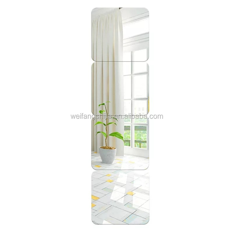 Wholesale  large  Acrylic Stick On Wall Mirrors Tiles , Art Wall Decoration hexagonal self-adhesive splicing mirror