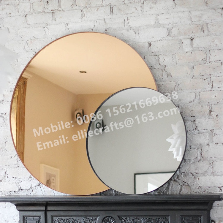 New design grey and bronze tinted mirror 3 pack decorative wall mirror set