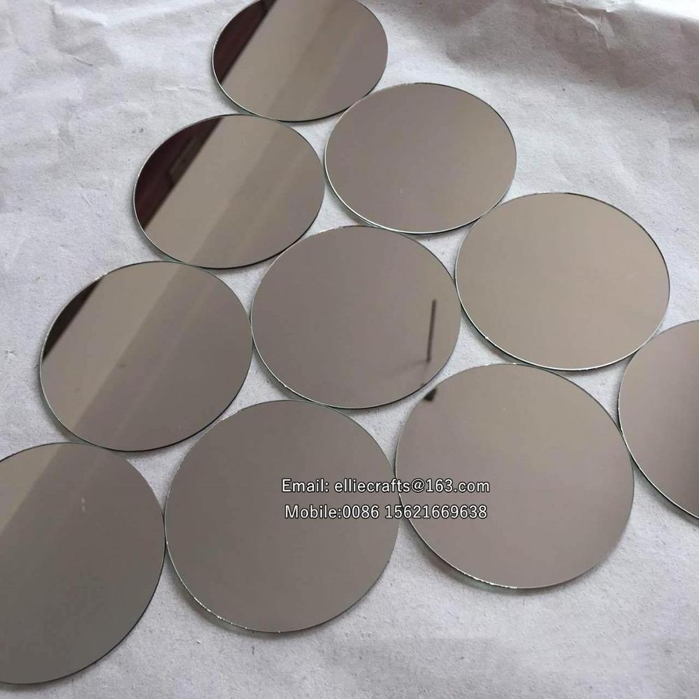 Cheap wholesale all size large and small round shaped self adhesive mirror tiles frameless glass mosaic mirror tiles for wall