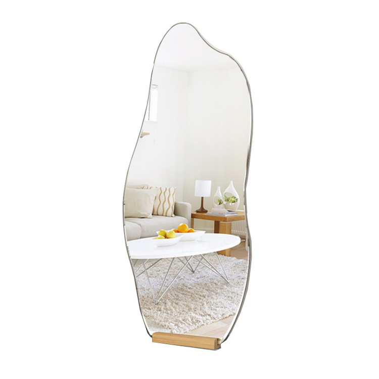 Large Irregular Mirror Frameless Wall Mirror,Wall Mounted Cloud Shape Mirror, Vanity Mirror for Home Bedroom Living Room Decor