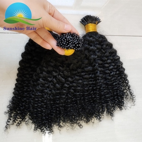 12a grade russian mongolian virgin hair extensions i tip vendor products for black women private label afro kinky curly itip