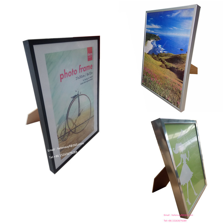 2024 Hot Selling A0 A1 A2 A3 A4 Metal picture frame Golden silver alloy aluminium photo frame