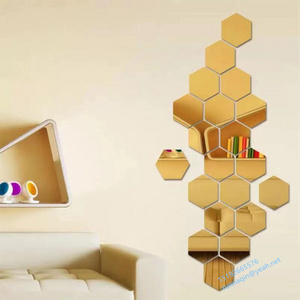 Wholesale Wall vanity collage mirror set  frameless  mirror hexagon mirror in size 18x21cm espelhos Espejo decorative