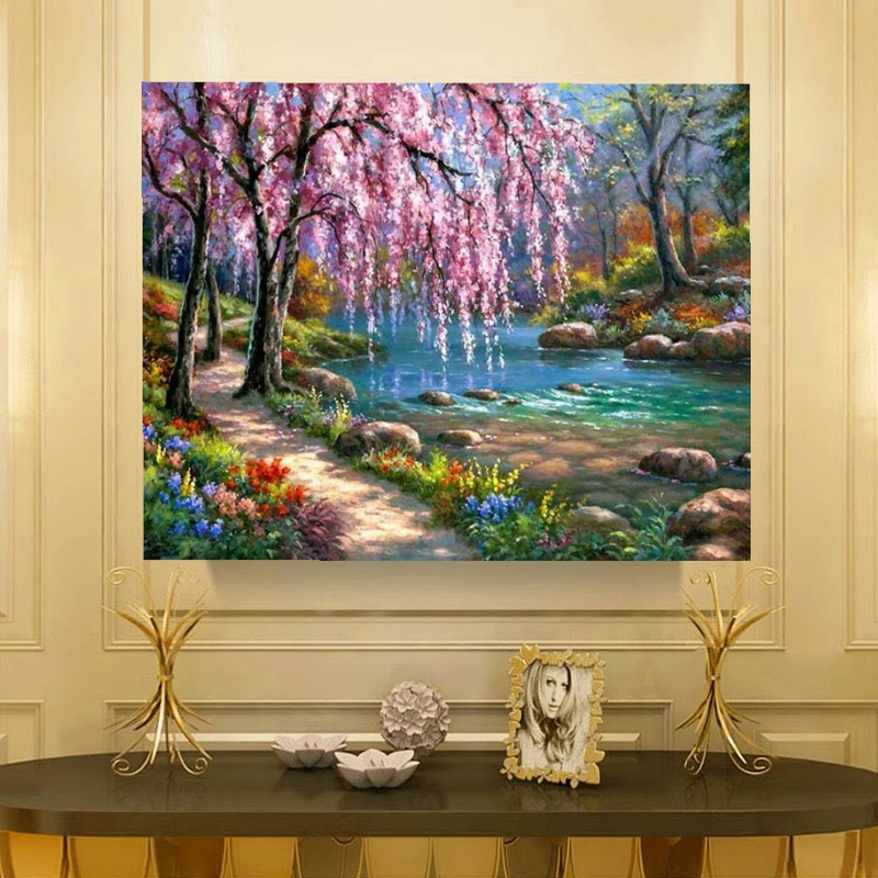 Hot Selling 5d Diy Diamond Painting Cross Stitch Landscape Full Drill Mosaic Picture Diamond Embroidery Kits Home wall Decor