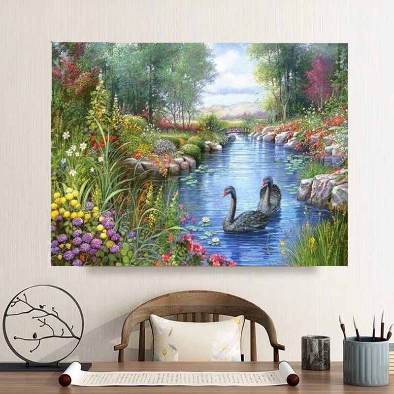 Hot Selling 5d Diy Diamond Painting Cross Stitch Landscape Full Drill Mosaic Picture Diamond Embroidery Kits Home wall Decor