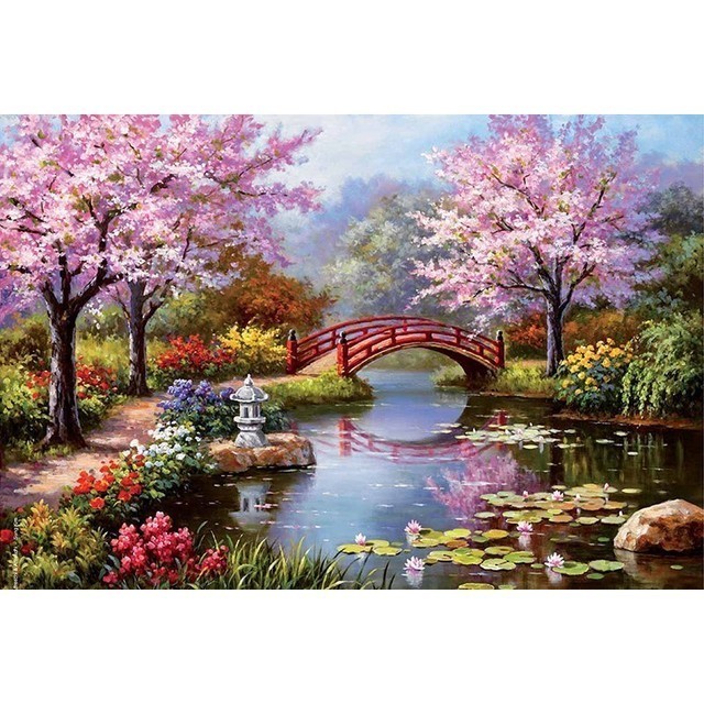 Hot Selling 5d Diy Diamond Painting Cross Stitch Landscape Full Drill Mosaic Picture Diamond Embroidery Kits Home wall Decor