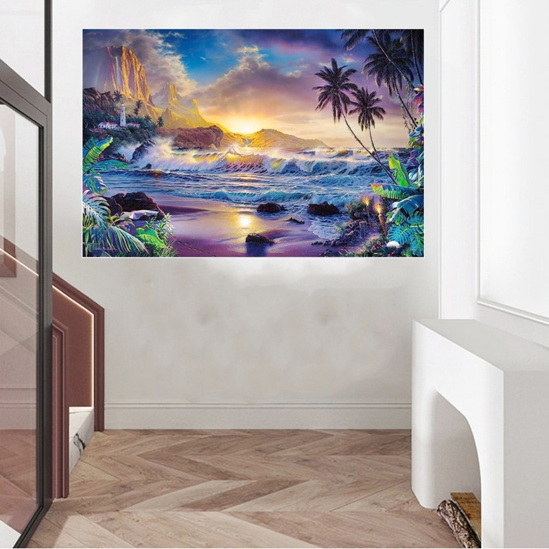 Home Decor 5D Diamond Painting Adhesive Wall Art 5D Wall Painting On Canvas For Living Room