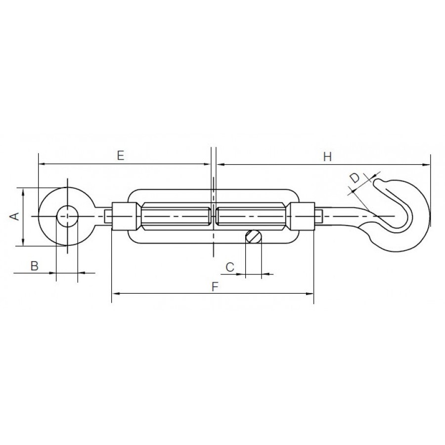 U.s Type Din1480 Hook/eye Open Body M25 Heavy Duty M14 Turnbuckle Hook Eye Bolt Ss Stainless Steel 3/8 M12 Manufacturer