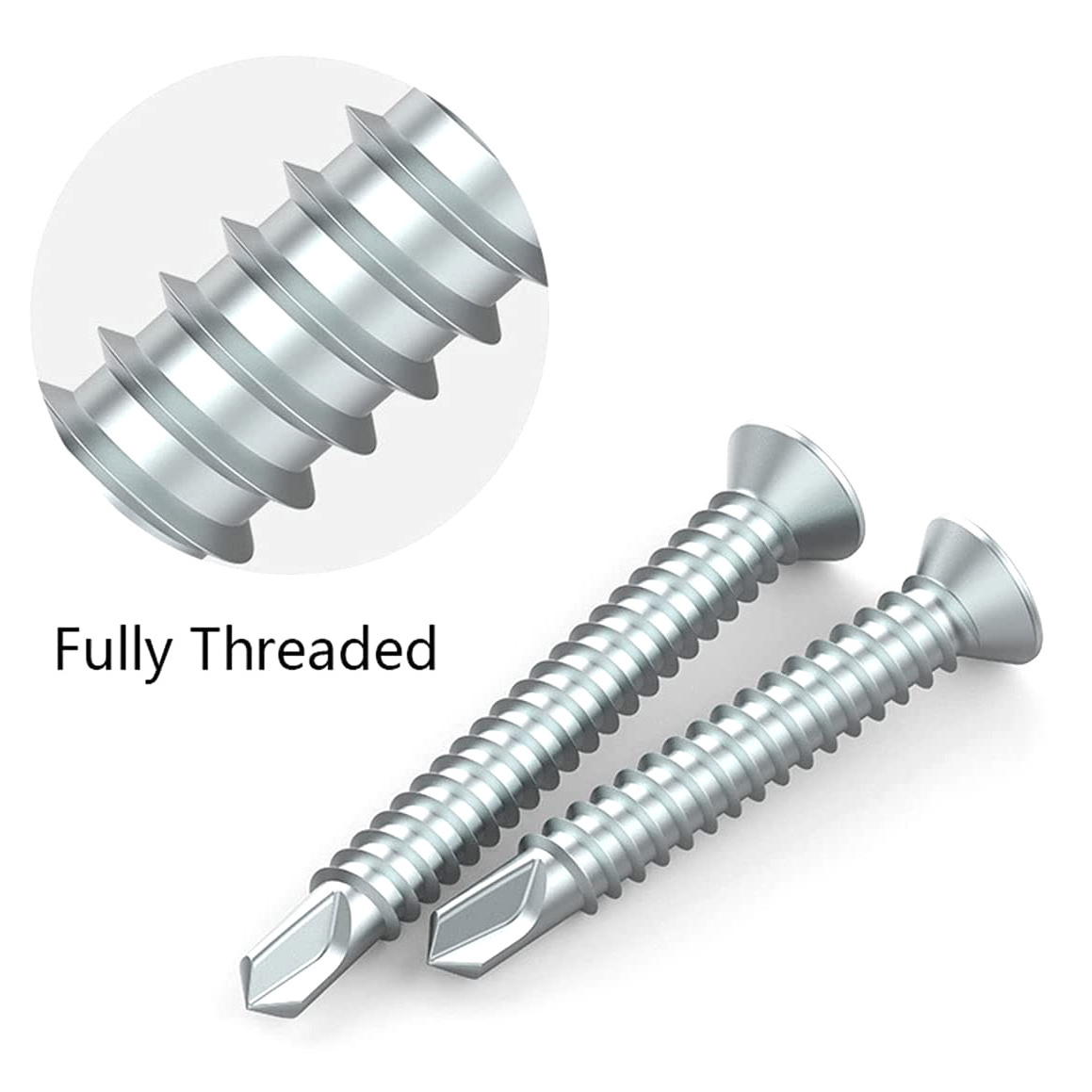 Sizes 3.9 M12 Philips Cross Recessed Carbon Steel Countersunk Csk Head Galvanized 160 Sds Self Drilling Tek Screw For Metal