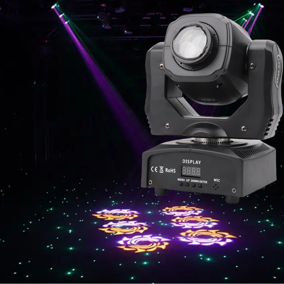 WF mini beam light 7 Gobos Open 60W LED Moving Beam Lights for professional equipment disco party bar DMX