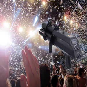 Stage Effect Electric Confetti Cannon Gun for wedding party led confetti machine gun for dj concert 3 shots confetti gun