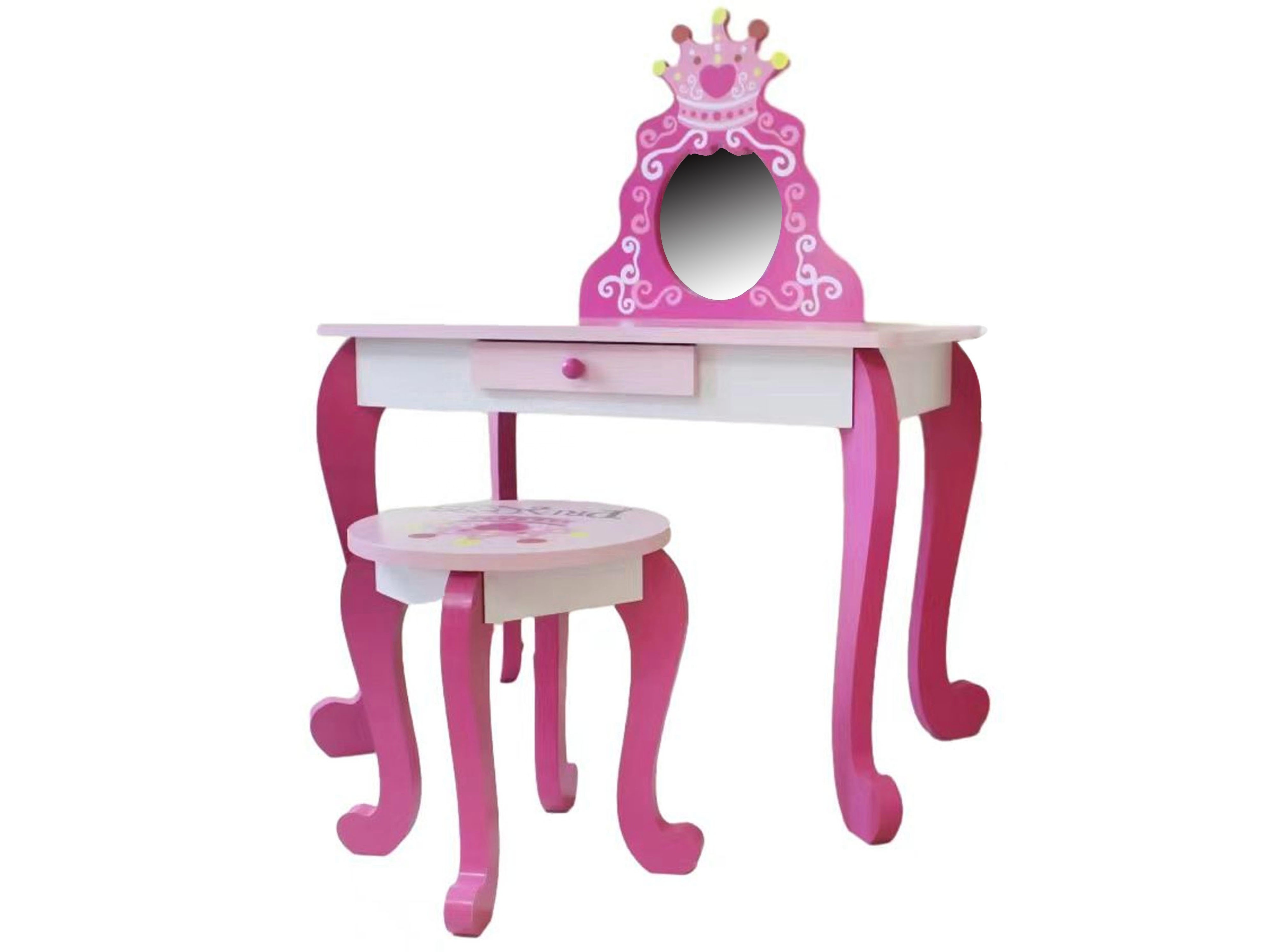 Modern european make up dressing table crown modeling mirror vanity dressing table