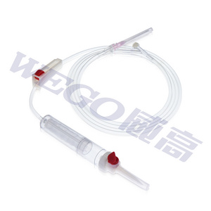 Factory sale Medical consumables disposable Blood device sterile Blood Transfusion Set with needle