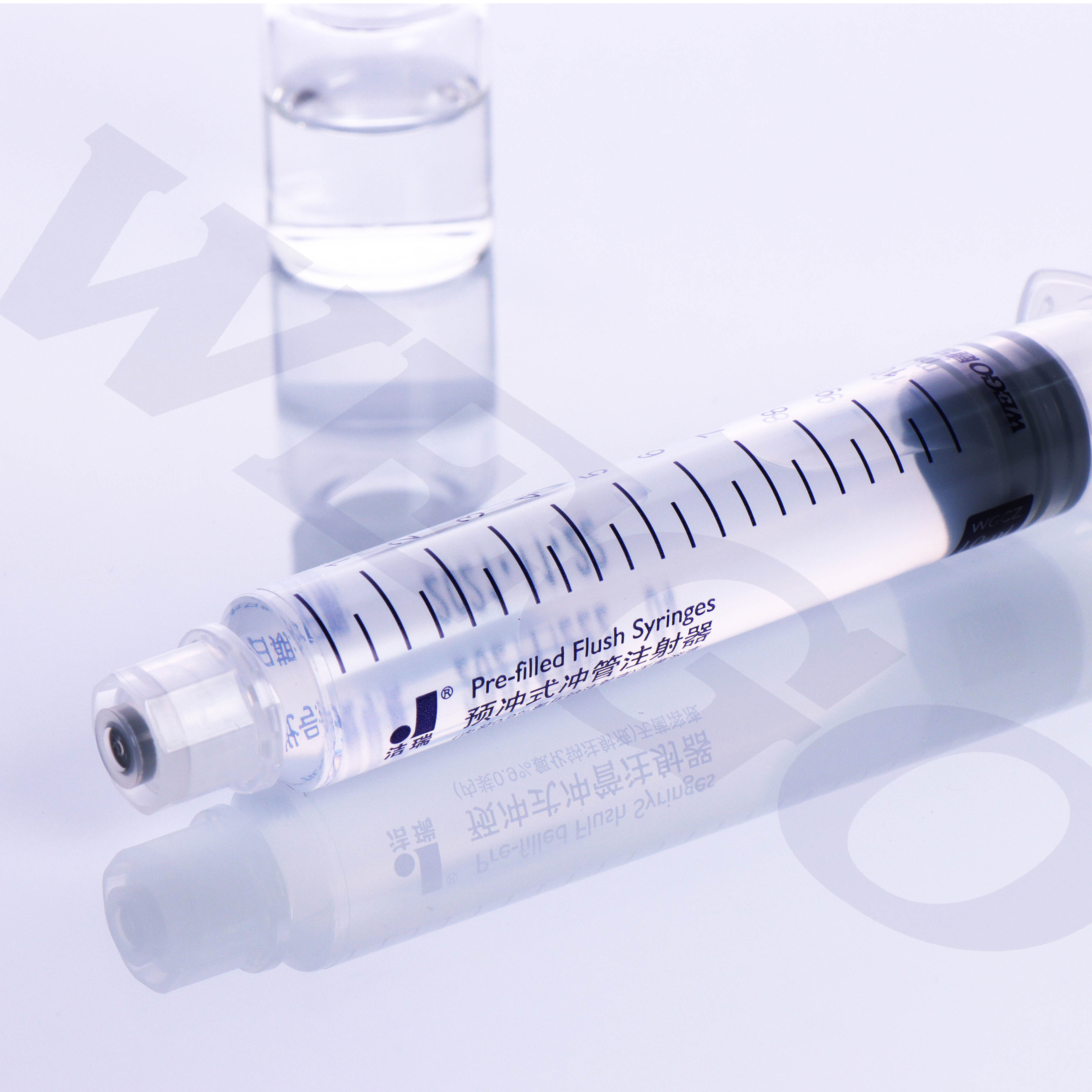 WEGO medical sterile Prefill Flush Syringe Glass Luer Lock 3ml 5ml 10ml Prefilled Syringes