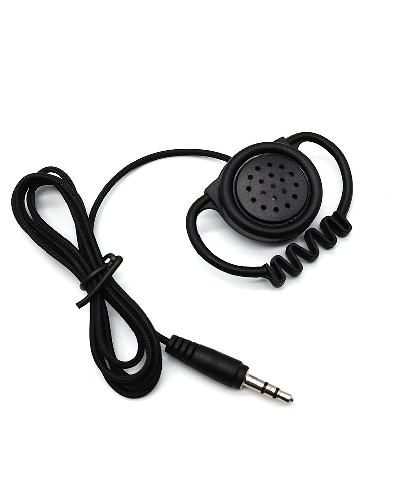 Single Side Guide Tourists Earphone 3.5mm Jack Low Price Earphones One Ear Wired Ear Hanging Headphone