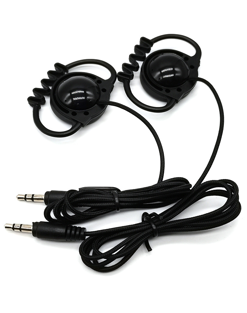 Single Side Guide Tourists Earphone 3.5mm Jack Low Price Earphones One Ear Wired Ear Hanging Headphone