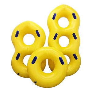 Customized wholesale durable PVC multi-person inflatable water park slide tube swim ring slide tube surf drift ring