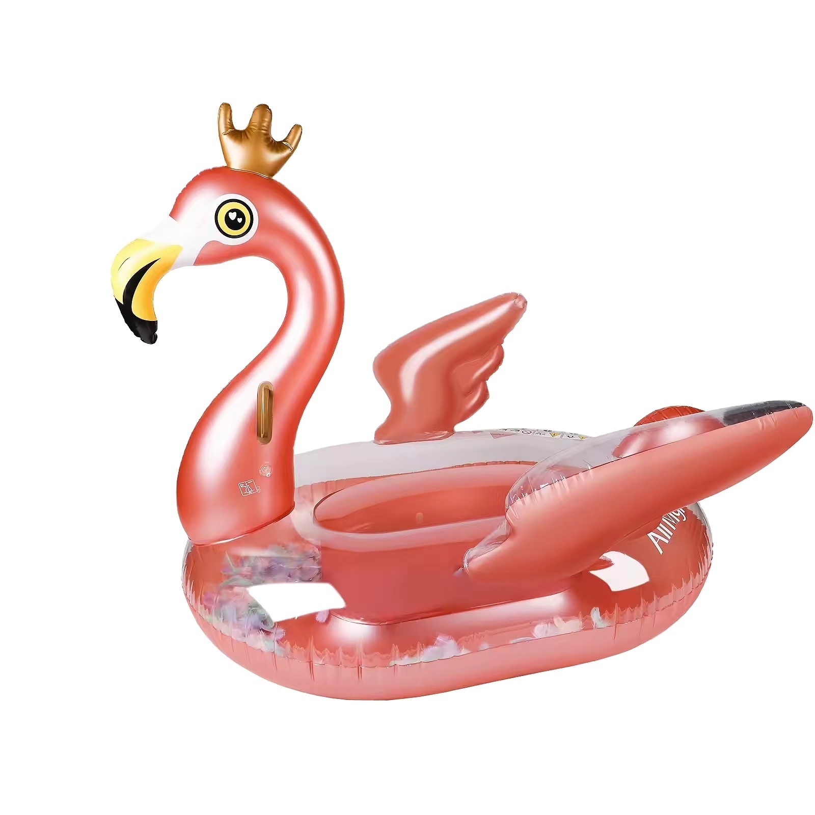 Customized Inflatable Rose Gold Flamingo Water Park Beach Toy Pool Toy Ride toy Outdoor Flamingo Pool float