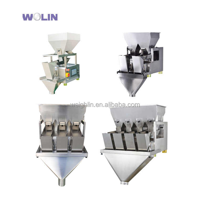 Automatic double duel two head lane linear weighing scales seeds spice herb packing machine China