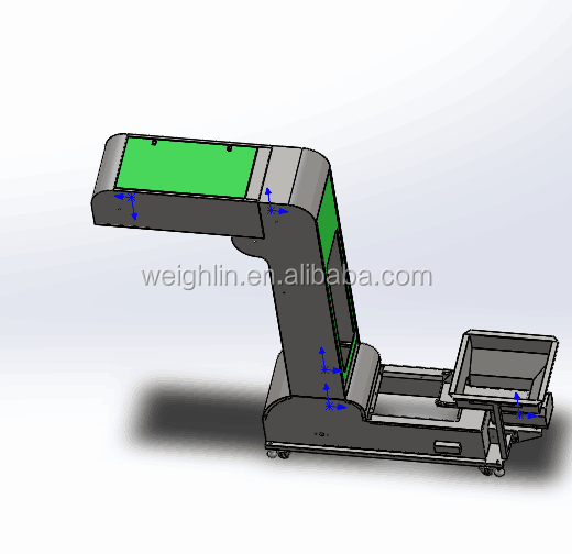 1L 1.8L 4L 6L Painted steel 304SUS multi-mouth output vertical chain belt Z shape C type bucket elevator conveyor