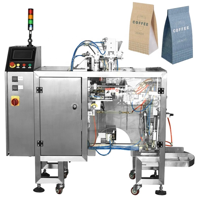 Doypack Packaging Machine for Roasted Coffee Beans Ground Coffee Gusseted Bag Packages Sealing Machines Plastic Packing Machine