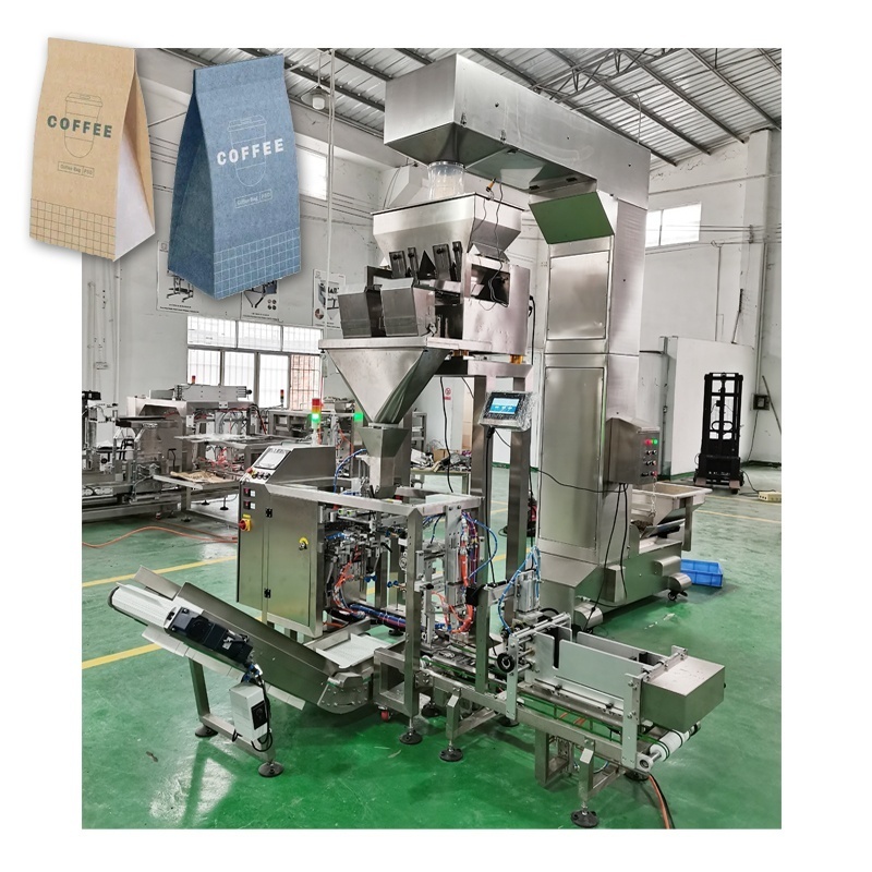 Doypack Packaging Machine for Roasted Coffee Beans Ground Coffee Gusseted Bag Packages Sealing Machines Plastic Packing Machine