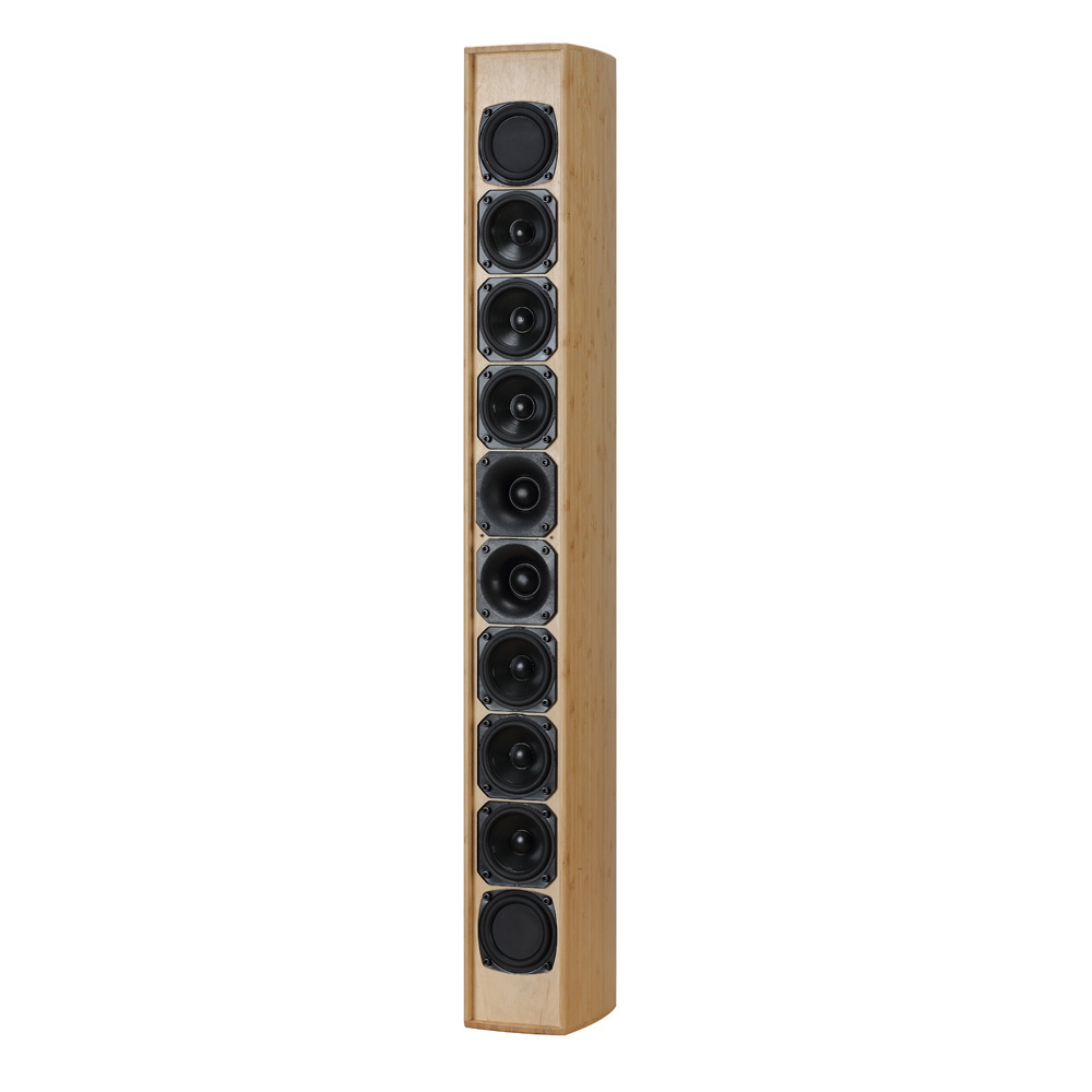 High End Pro Audio Column Speaker For Indoor Shop Full Range Speaker Hard Bamboo Cabinet