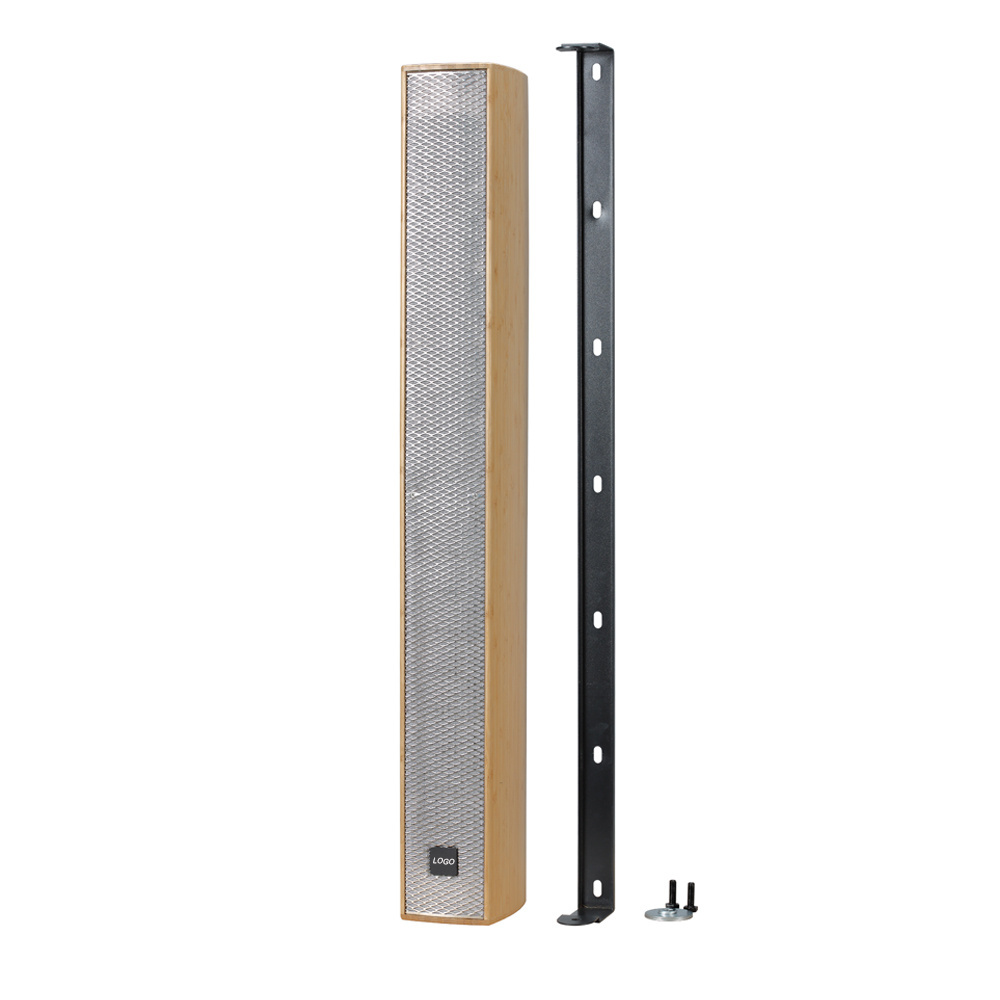 High End Pro Audio Column Speaker For Indoor Shop Full Range Speaker Hard Bamboo Cabinet