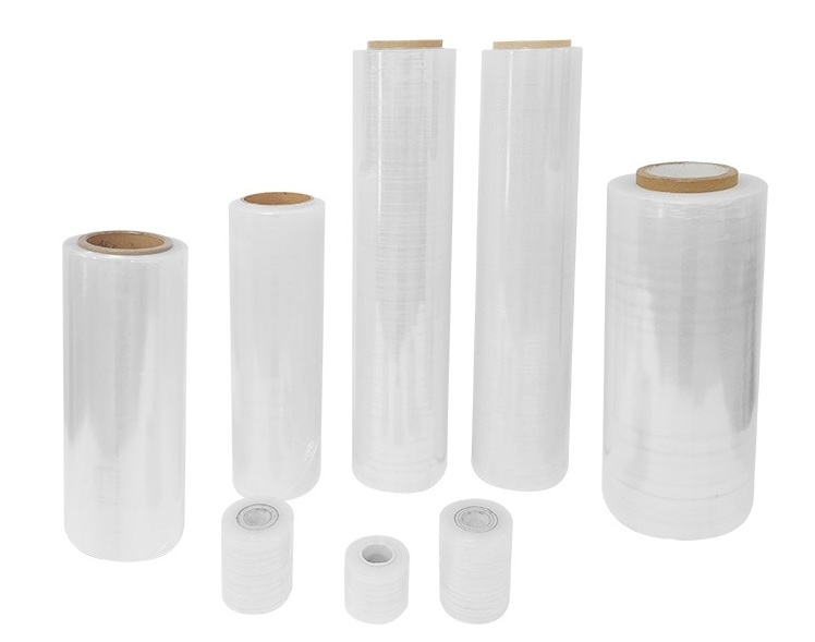 PE Stretch Wrapping Film Factory Price LLDPE Industrial Stretch Film Roll Shrink Wrapping film packaging Transparent Pallet Wrap