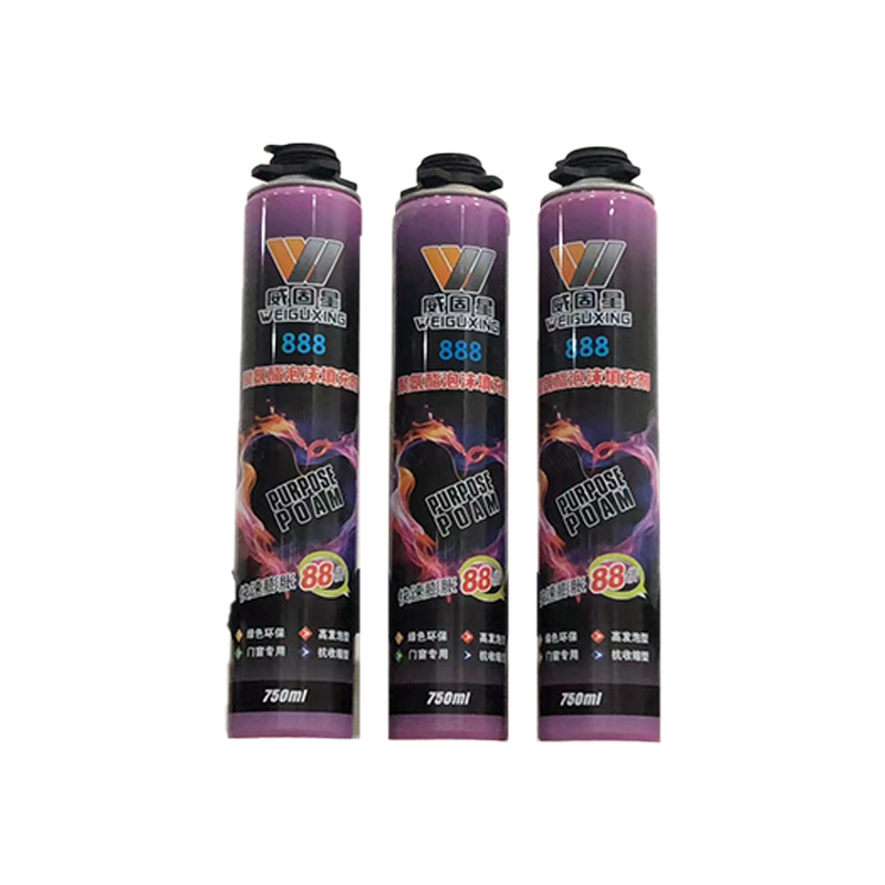 Density control spray pu foam for caulking fast expansion polyurethane foam caulk 750ml pu foam sealant