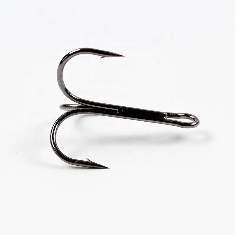 wholesale fishing tackle high carbon steel round bent treble fishing hook