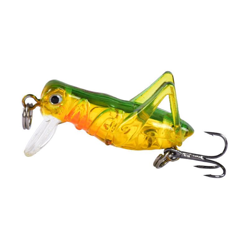 4cm 3g Insects Hard Fishing Lure Minnow Grasshopper Flying Jig Wobbler Lure Artificial Bait