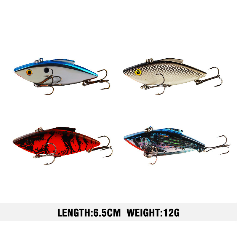 DN 7.5cm/17g vib fishing lures 6.5cm/12g hard bait vib lure with strong fishing hook lipless crankbait