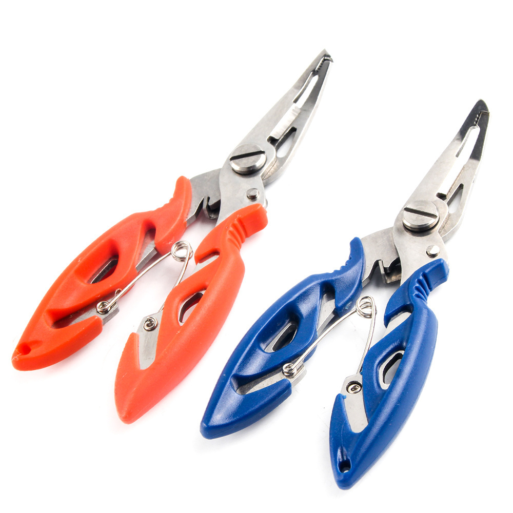 12.5cm  mini portable curved mouth colorful pliers stainless steel fishing pliers fishing scissors fish tools split ring pliers